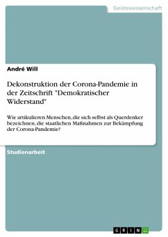 Dekonstruktion der Corona-Pandemie in der Zeitschrift &quote;Demokratischer Widerstand&quote; (eBook, PDF)