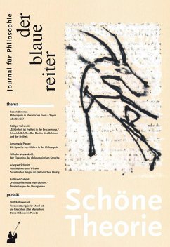 Der Blaue Reiter. Journal für Philosophie / Schöne Theorie - Zimmer, Robert;Vossenkuhl, Wilhelm;Safranski, Rüdiger