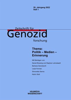 Cover Zeitschrift für Genozidforschung. 20. Jg. 2022, Heft 1