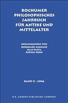 Bochumer Philosophisches Jahrbuch für Antike und Mittelalter - Mojsisch, Burkhard / Pluta, Olaf / Rehn, Rudolf (eds.)