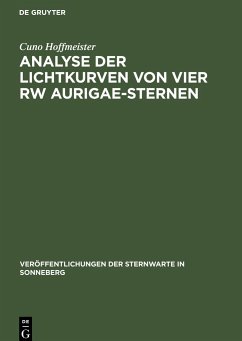 Analyse der Lichtkurven von vier RW Aurigae-Sternen - Hoffmeister, Cuno