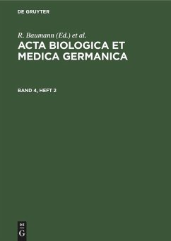 Cover Acta Biologica et Medica Germanica. Band 4, Heft 2