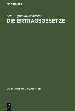 Die Ertragsgesetze - Mitscherlich, Eilh. Alfred