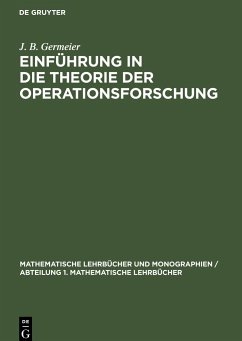 Einführung in die Theorie der Operationsforschung - Germeier, J. B.
