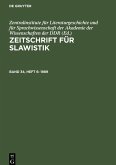 Zeitschrift für Slawistik, Band 34, Heft 6, Zeitschrift für Slawistik (1989)