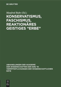 Cover Konservatismus, Faschismus, reaktionäres geistiges 