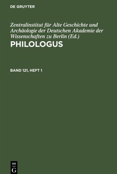 Philologus, Band 121, Heft 1, Philologus Band 121, Heft 1