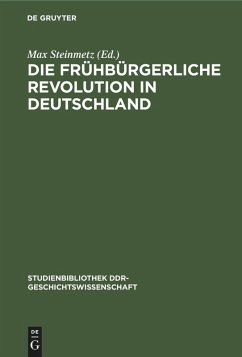 Cover Die frühbürgerliche Revolution in Deutschland