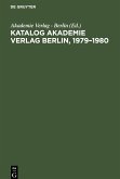 Katalog Akademie Verlag Berlin, 1979¿1980