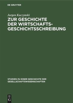 Cover Zur Geschichte der Wirtschaftsgeschichtsschreibung