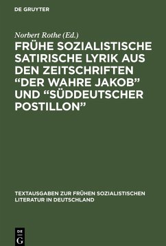 Frühe sozialistische satirische Lyrik aus den Zeitschriften ¿Der wahre Jakob¿ und ¿Süddeutscher Postillon¿