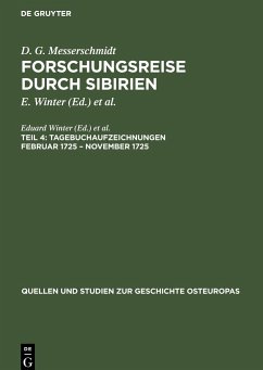 Tagebuchaufzeichnungen Februar 1725 ¿ November 1725