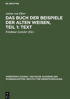 Das Buch der Beispiele der alten Weisen, Teil 1: Text - Pforr, Anton von