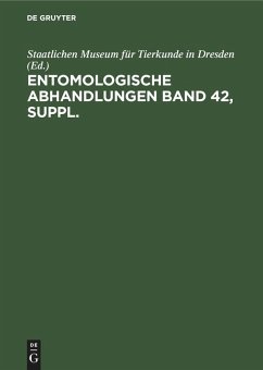 Cover Entomologische Abhandlungen. Band 42, Supplement