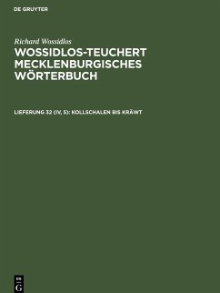 Kollschalen bis Kräwt - Wossidlos, Richard