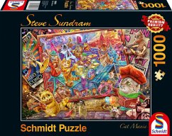 Schmidt 59979 - Steve Sundram, Cat Mania, Katzenmanie, Puzzle, 1000 Teile