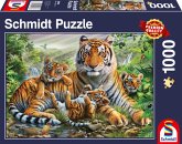 Schmidt 58986 - Tiger und Welpen, Puzzle, 1000 Teile