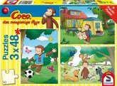 Schmidt 56433 - Coco der neugierige Affe, Mein Freund Coco, Kinderpuzzle, 3x48 Teile