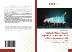 Essai d¿intégration de l¿approche monétaire de la balance des paiements - GATERETSE, Roger