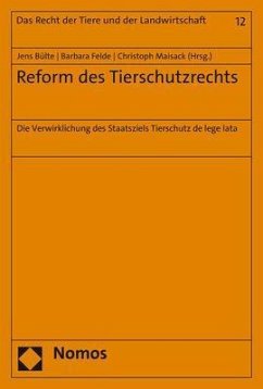 Reform des Tierschutzrechts