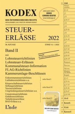 KODEX Steuer-Erlässe 2022, Band II - Titz-Frühmann, Elisabeth