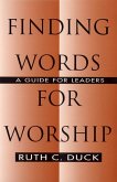 Finding Words for Worship (eBook, ePUB)