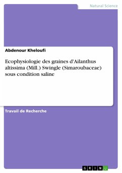 Ecophysiologie des graines d'Ailanthus altissima (Mill.) Swingle (Simaroubaceae) sous condition saline (eBook, PDF) - Kheloufi, Abdenour