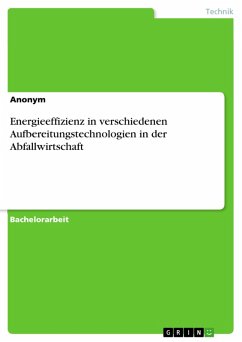 Cover Energieeffizienz in verschiedenen Aufbereitungstechnologien in der Abfallwirtschaft (eBook, PDF)