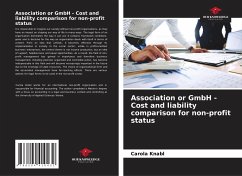 Association or GmbH - Cost and liability comparison for non-profit status - Knabl, Carola