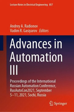 Cover Advances in Automation III (eBook, PDF)