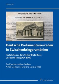 Cover Deutsche Parlamentarierreden in Zwischenkriegsrumänien (eBook, PDF)
