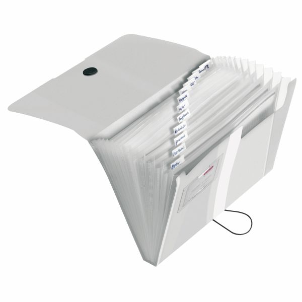 Herlitz Fächermappe A4 PP 12 Fächer transparent farblos