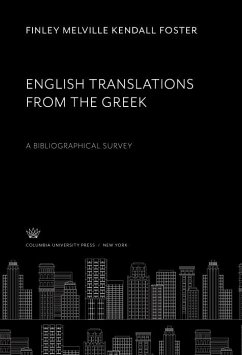 Cover English Translations from the Greek (eBook, PDF)