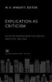Explication as Criticism (eBook, PDF)