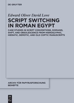 Script Switching in Roman Egypt (eBook, ePUB) - Love, Edward O. D.
