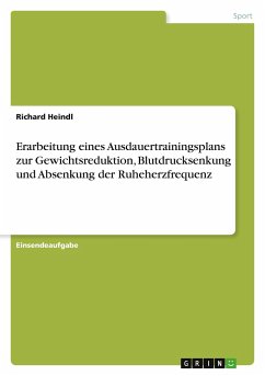 Erarbeitung eines Ausdauertrainingsplans zur Gewichtsreduktion, Blutdrucksenkung und Absenkung der Ruheherzfrequenz