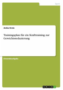 Trainingsplan für ein Krafttraining zur Gewichtsreduzierung - Kretz, Anika