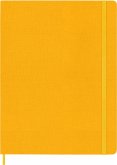 Moleskine Classic Notebook, Extra Large, Ruled, Orange Yellow, Silk Hard Cover (7.5 x 10)