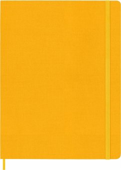 Moleskine Classic Notebook, Extra Large, Ruled, Orange Yellow, Silk Hard Cover (7.5 x 10)