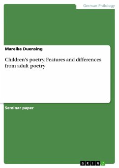 Children's poetry. Features and differences from adult poetry (eBook, PDF)