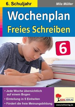 Cover Wochenplan Freies Schreiben / Klasse 6 (eBook, PDF)