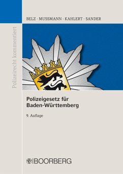 Polizeigesetz für Baden-Württemberg (eBook, PDF) - Belz, Reiner; Mußmann, Eike; Kahlert, Henning; Sander, Gerald G.