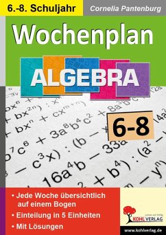 Wochenplan Algebra / Klasse 6-8 (eBook, PDF) - Pantenburg, Cornelia