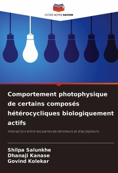 Comportement photophysique de certains composés hétérocycliques biologiquement actifs - Salunkhe, Shilpa;Kanase, Dhanaji;Kolekar, Govind