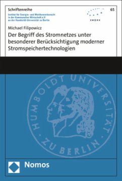 Der Begriff des Stromnetzes unter besonderer Berücksichtigung moderner Stromspeichertechnologien - Filipowicz, Michael