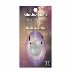 Cover Glücksstein mit Band auf Astrokarte Zwillinge/Chalcedon