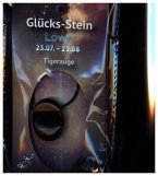 Glücksstein mit Band auf Astrokarte Löwe/Tigerauge