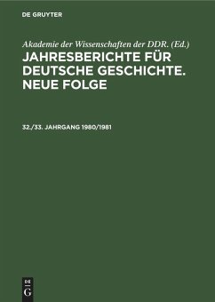 Cover Jahresberichte für deutsche Geschichte. Neue Folge. 32./33. Jahrgang 1980/1981