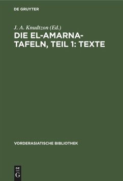Cover Die El-Amarna-Tafeln, Teil 1: Texte