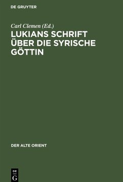 Lukians Schrift über die syrische Göttin